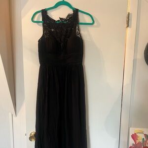 Aidan Mattox Black Lace Dress